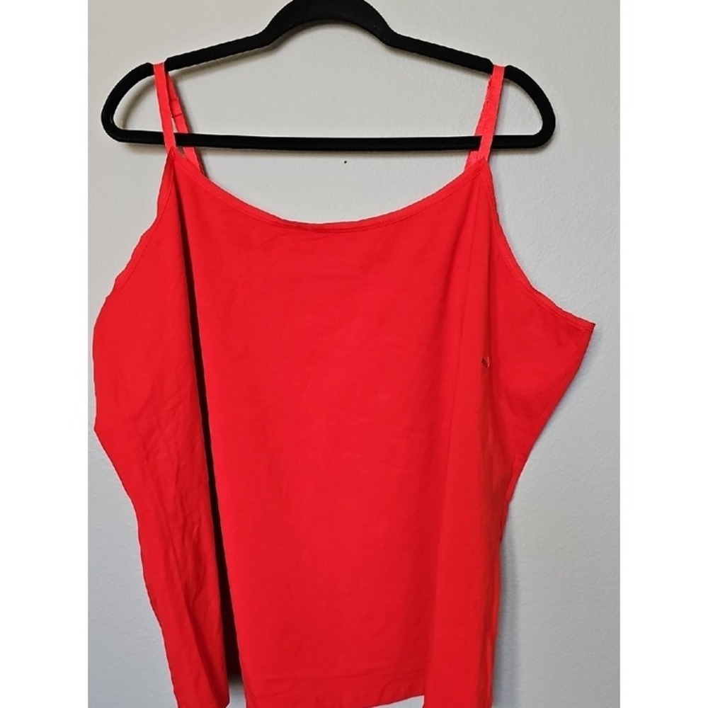 Lane Bryant Vibrant Red Scoop Neck Stretch Cami Layering Tank NWOT Size 26/28